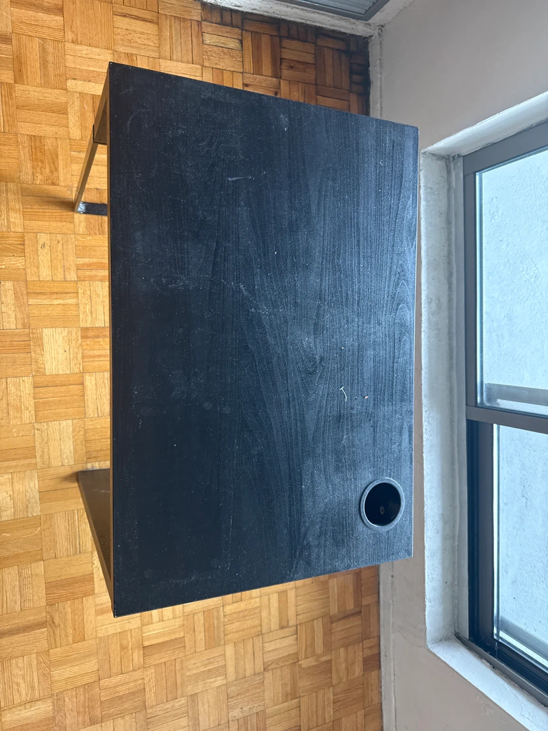 Black Bar Desk with Cup Holder- moving out sale - photo 2