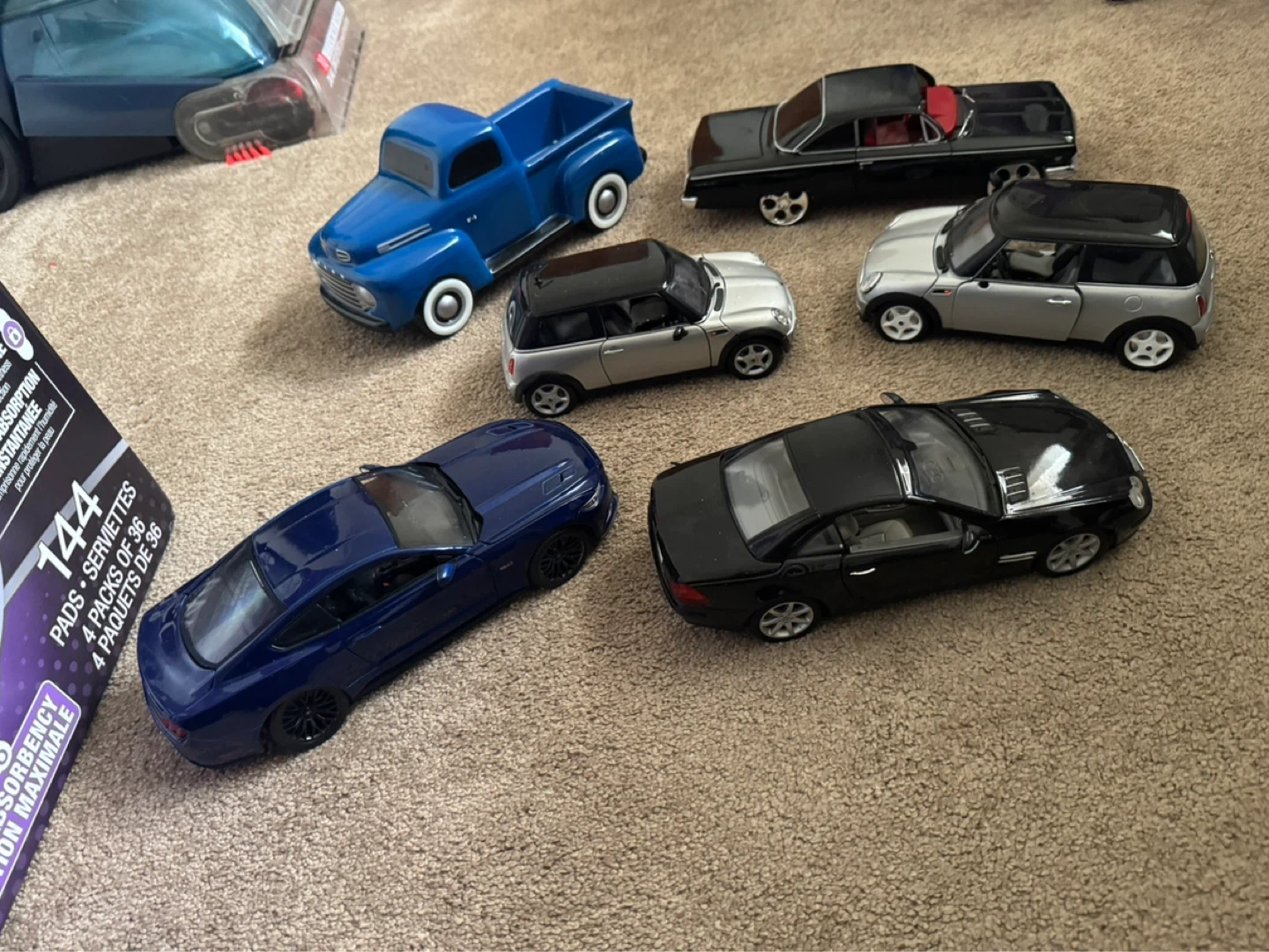 6 Diecast Cars and Trucks. 1/18th scale. $60 all