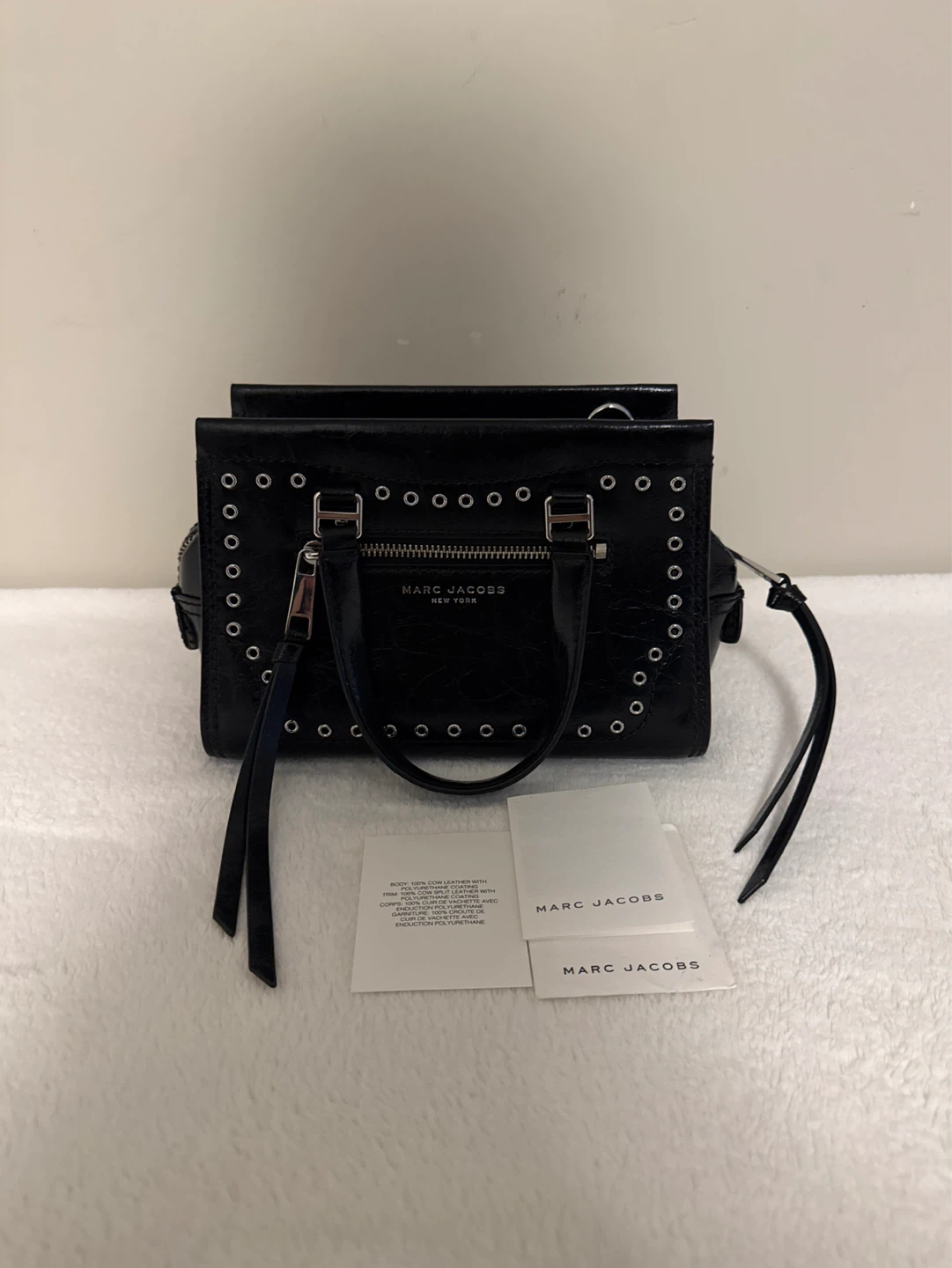 Marc Jacobs Black Studded Leather Satchel Bag - photo 2