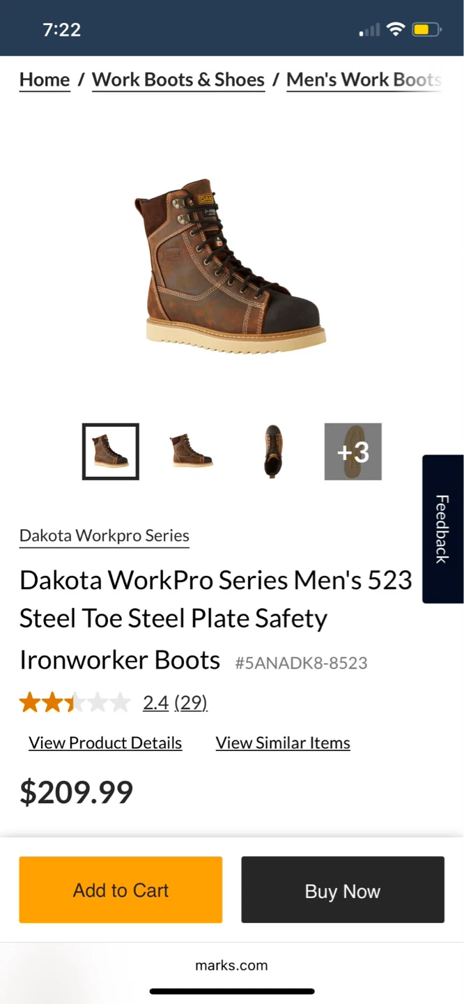 Dakota WorkPro Series Men's Steel Toe Ironworker Boots - photo 5