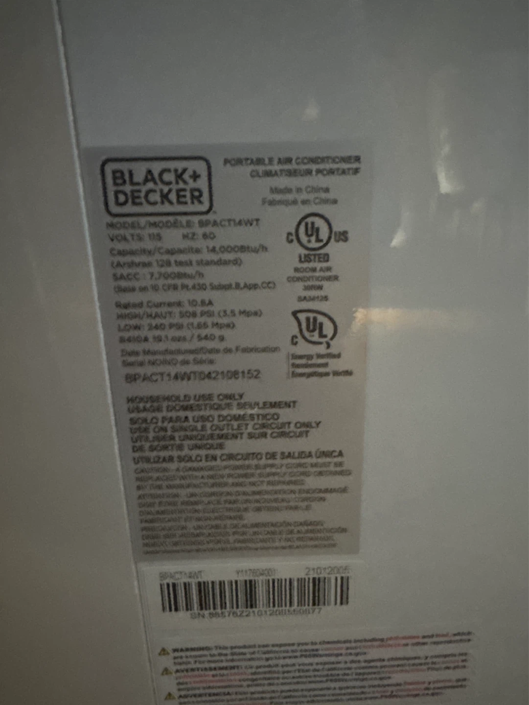 Black+Decker Portable Air Conditioner - photo 3