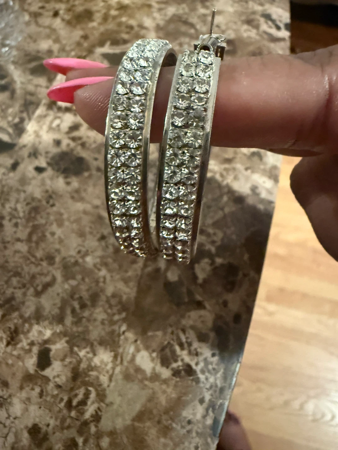 Sparkly Hoop Earrings