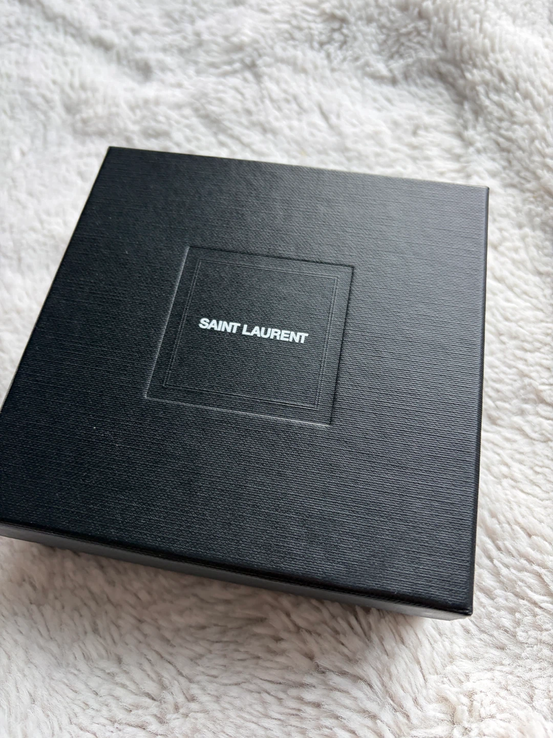 Saint Laurent Black Leather Belt with Gold YSL Buckle - photo 2