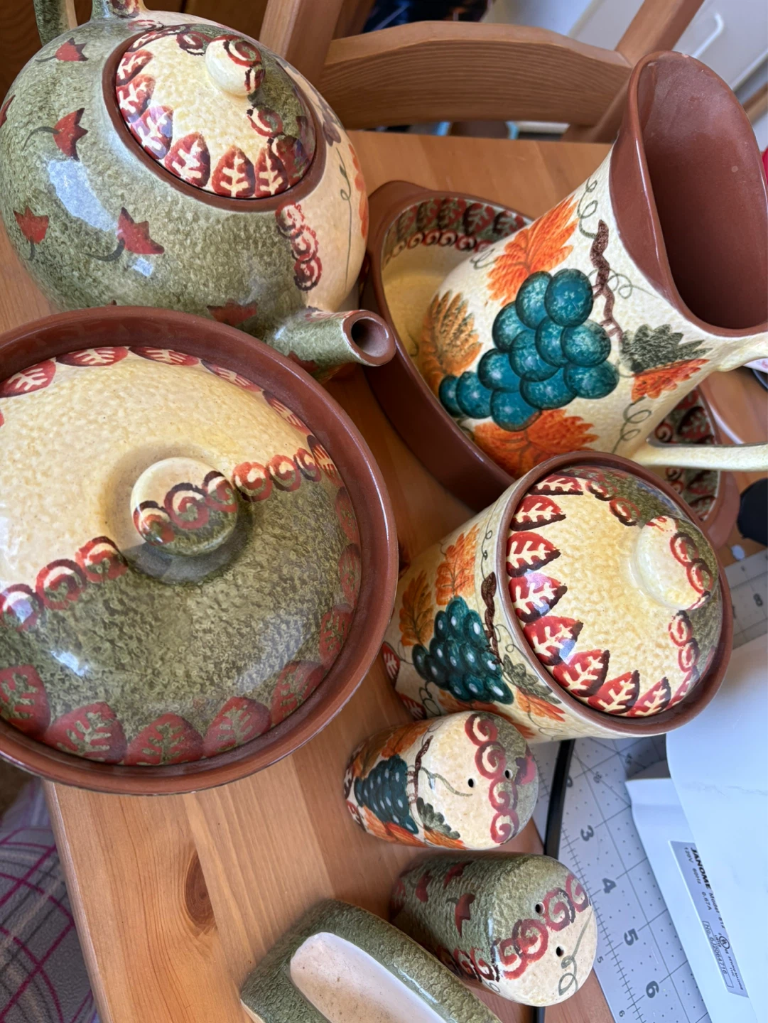Vintage Autumn Grape Ceramic Tableware Set - photo 4