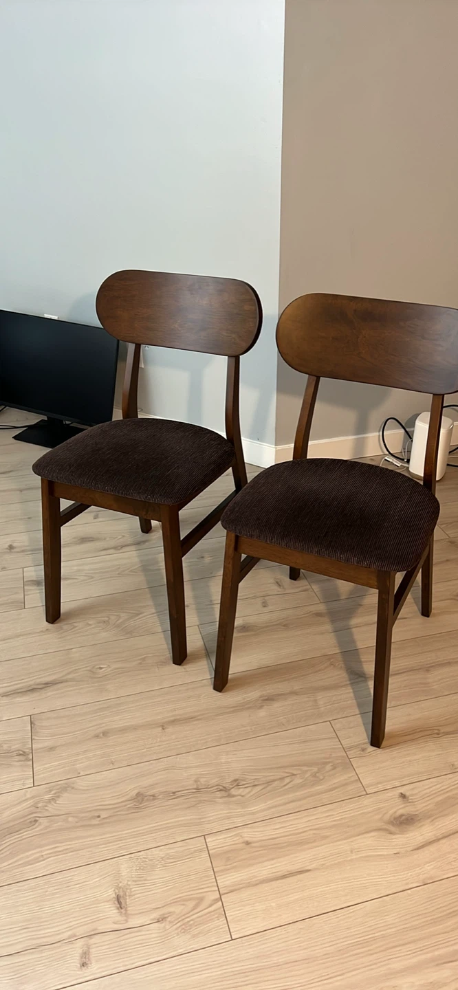 Set of 2 Wooden Dining Chairs
