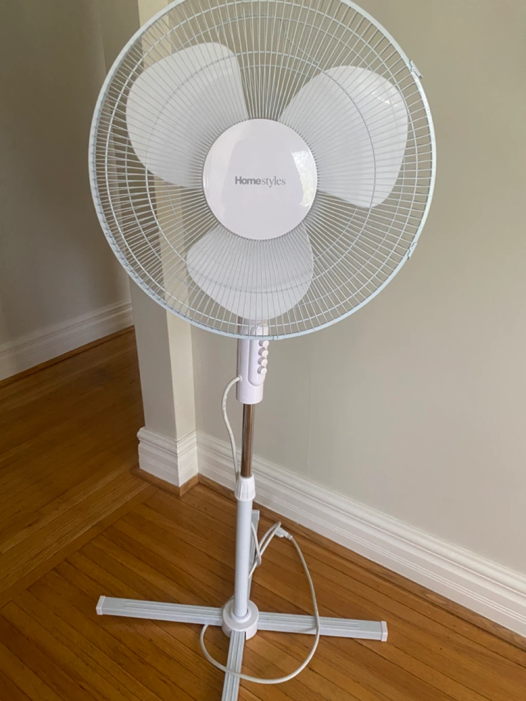 Homestyles White Pedestal Fan