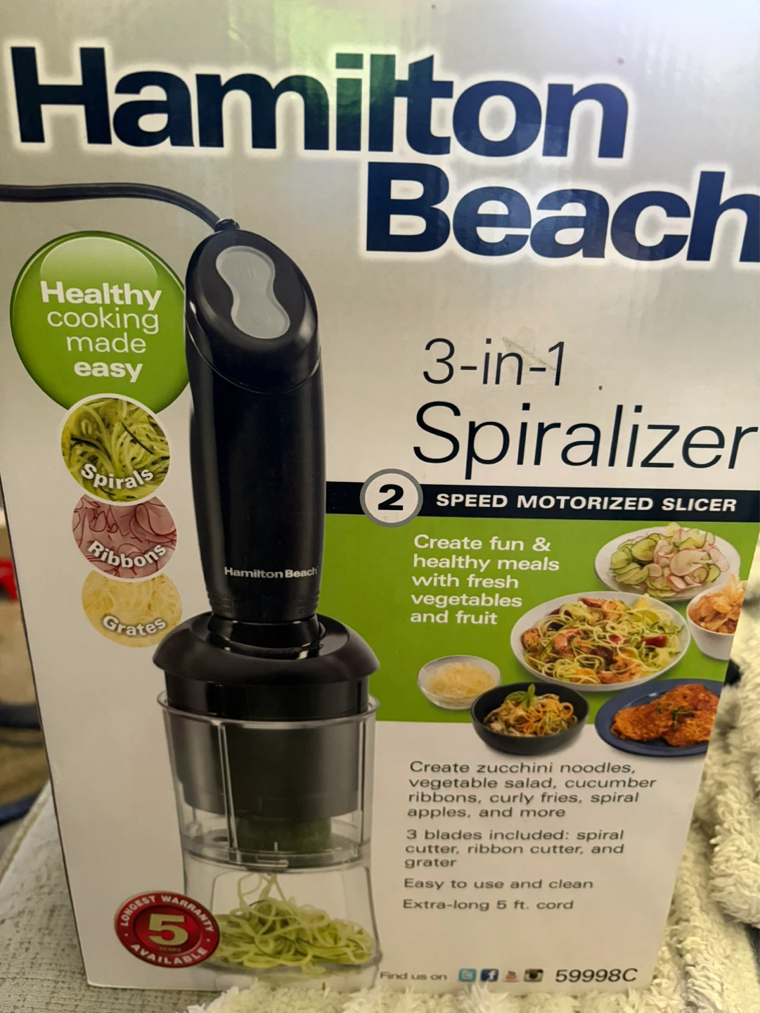 Hamilton Beach 3-in-1 Spiralizer