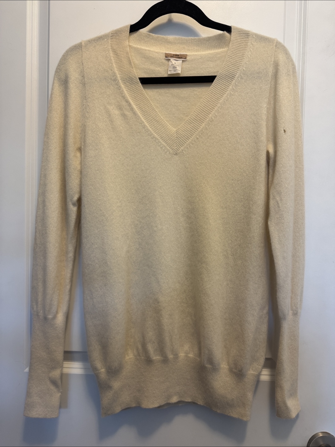 J. Crew 100% Cashmere V-Neck Sweater - Size M