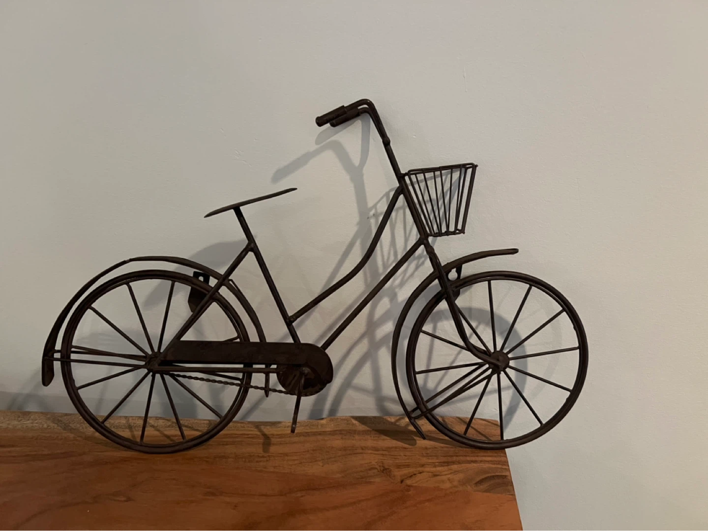 Decorative Metal Bicycle with Basket