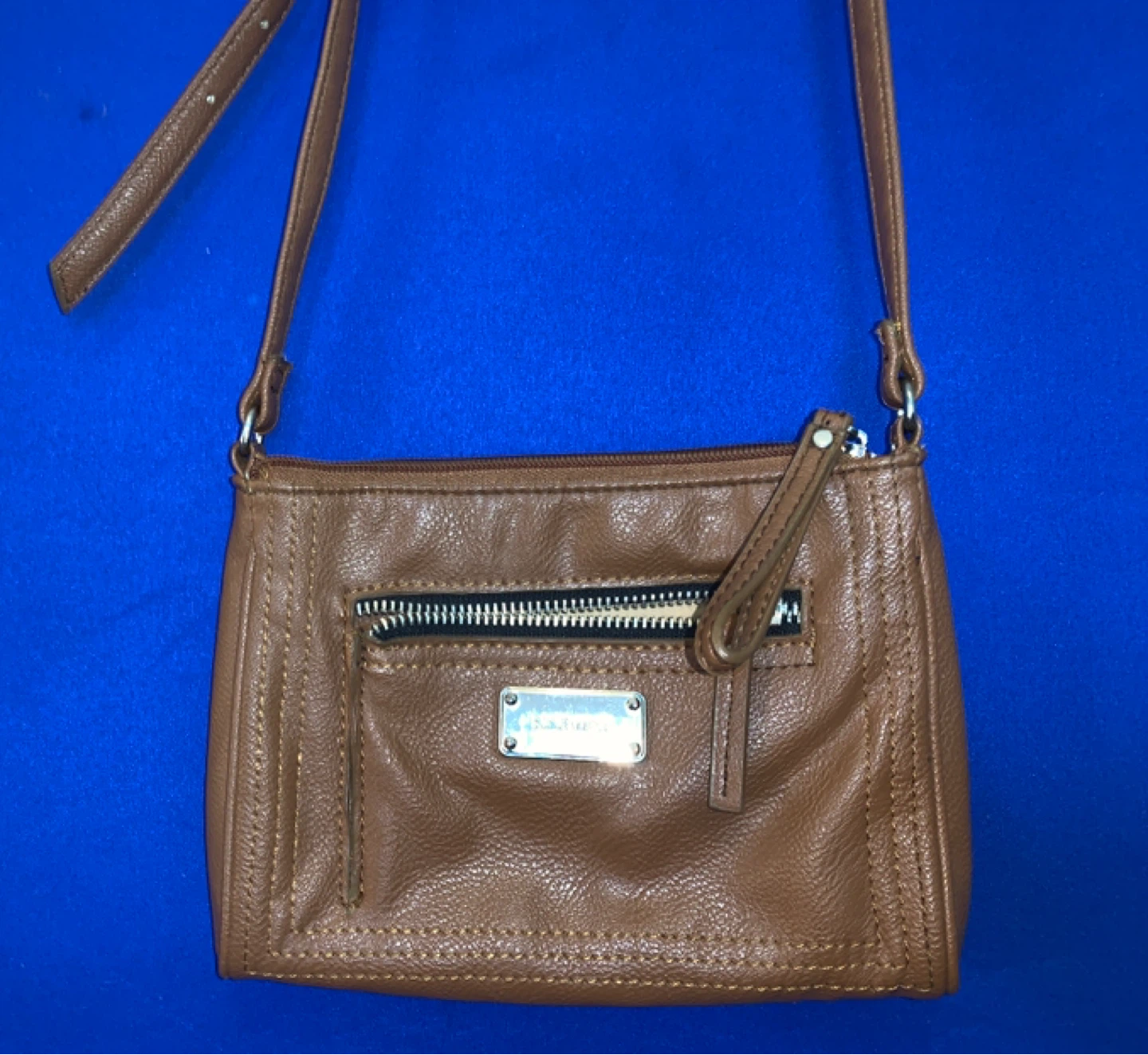 Nine West Brown Faux Leather Crossbody Purse