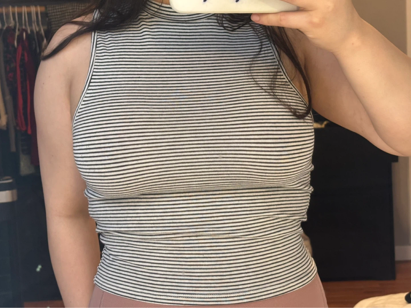 Striped Mock Neck Tank Top - photo 2