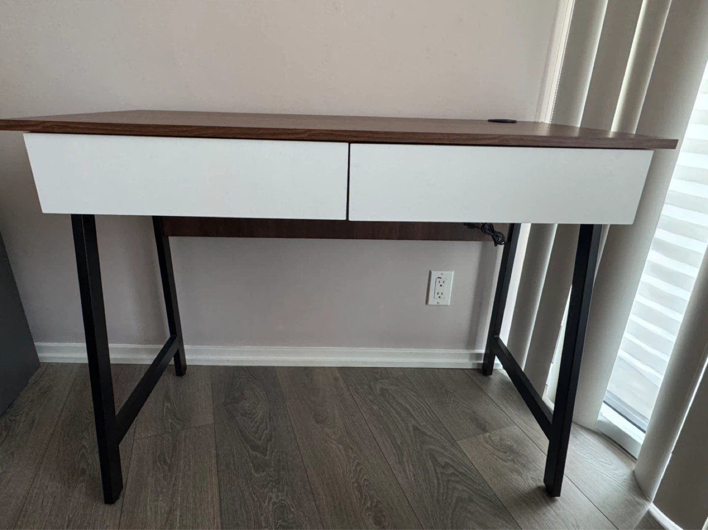 Modern Computer Desk with Two Drawers - photo 5