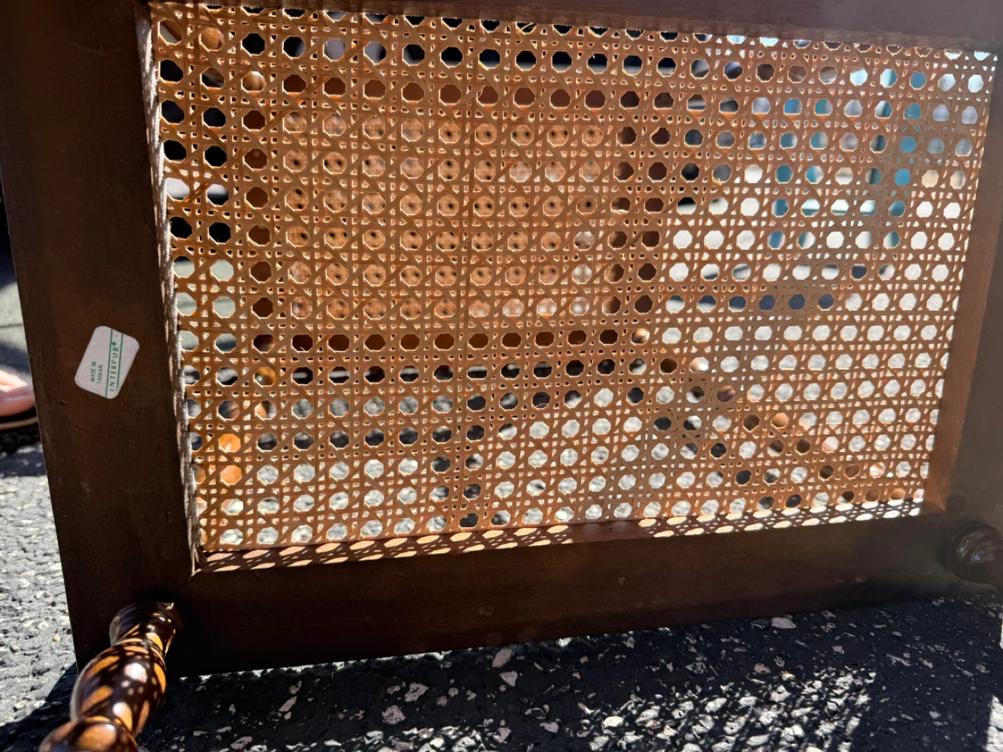 VTG Mahogany Cane Side Table/Decoration corner table - photo 4