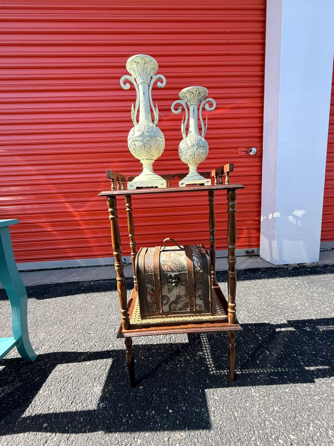 VTG Mahogany Cane Side Table/Decoration corner table - photo 5