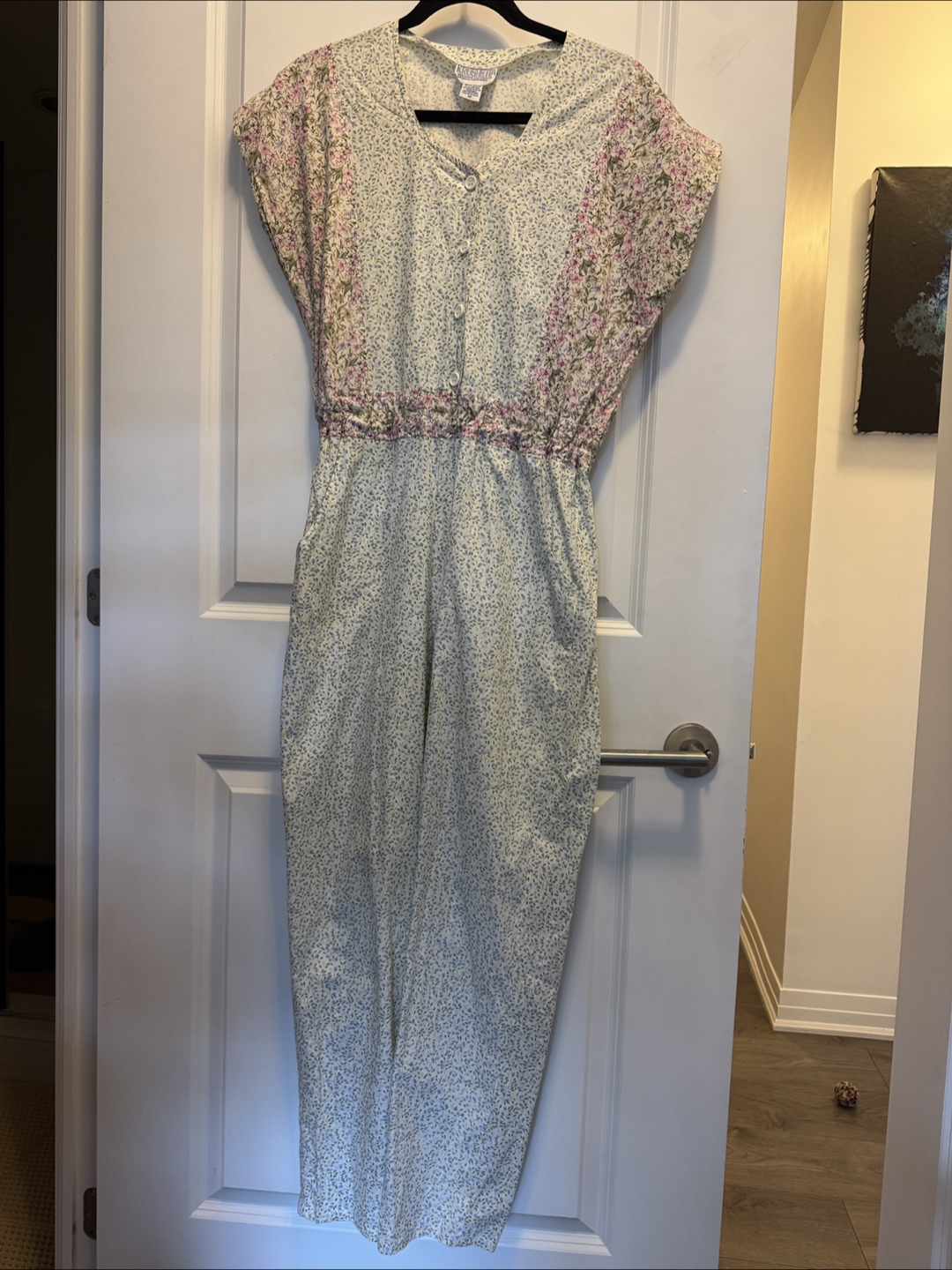 Cotton Floral Jumpsuit Size Medium - photo 2