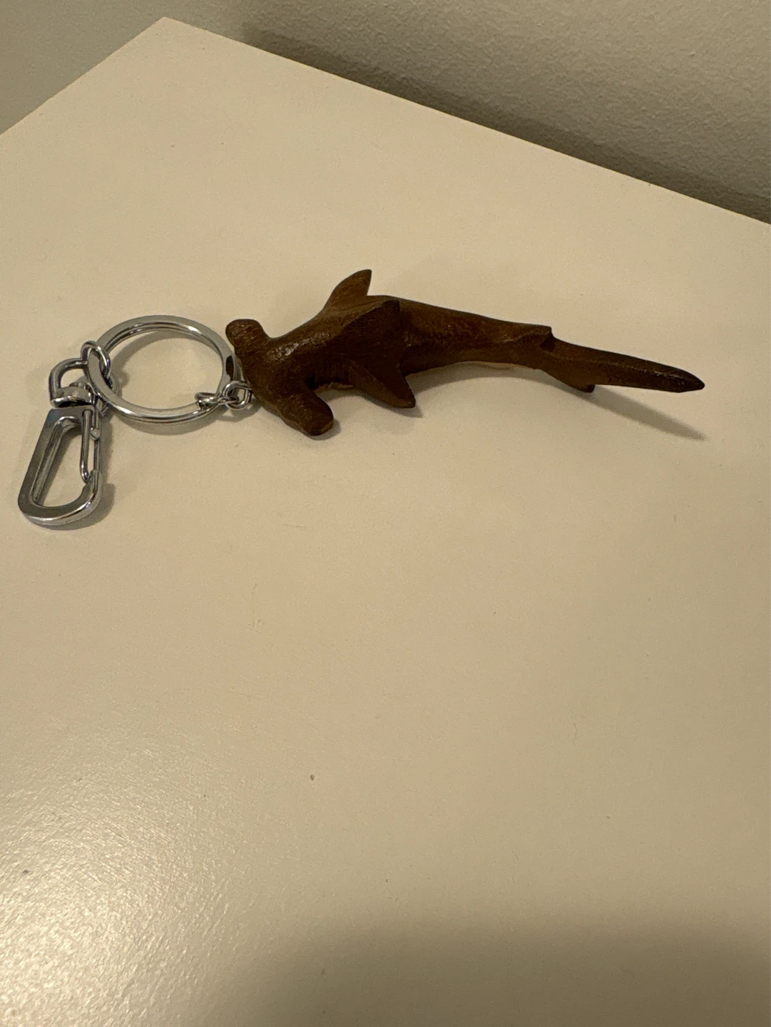Wooden Shark Keychain