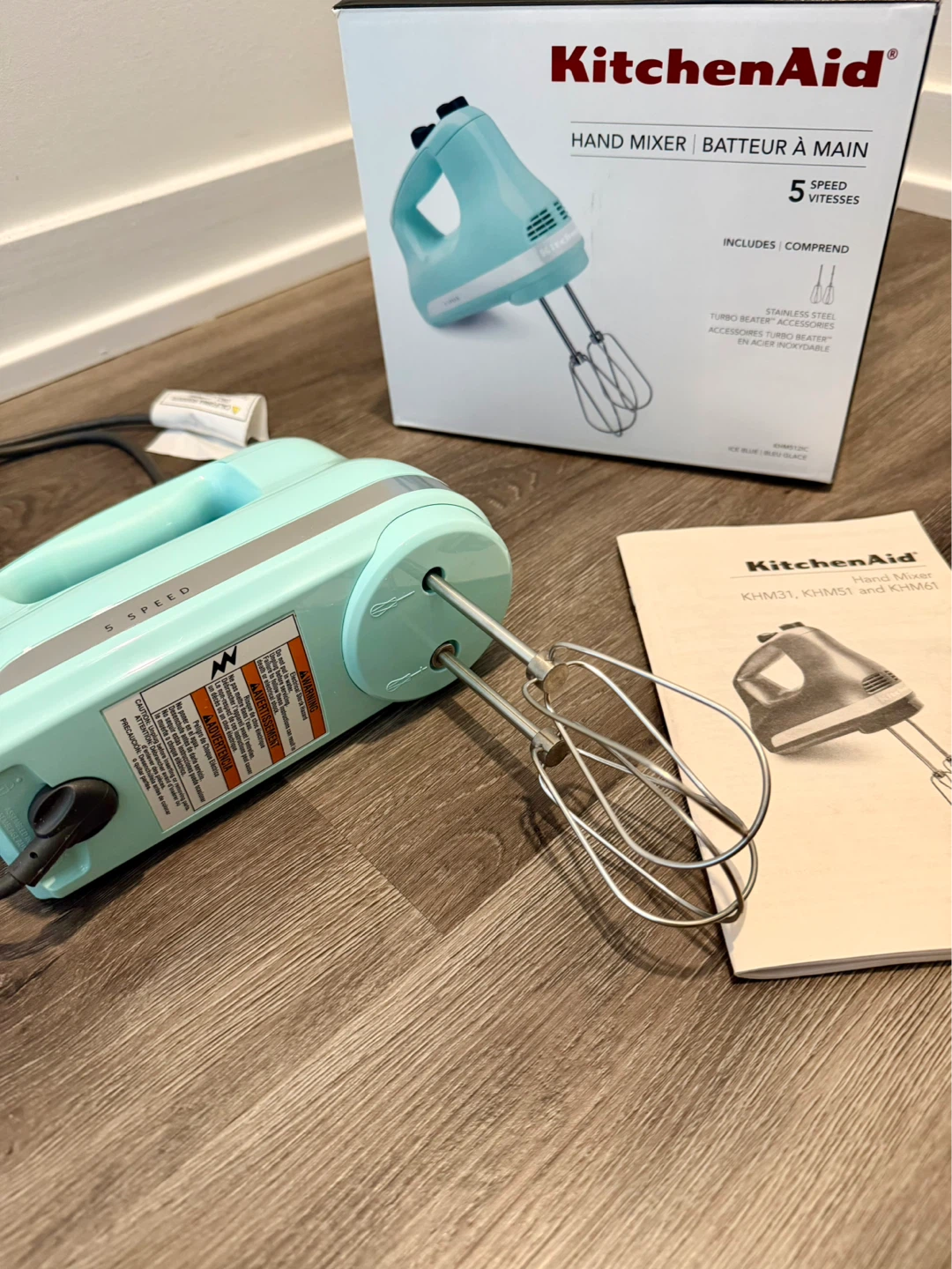 Kitchenaid hand mixer 5 speed - Like new - photo 2