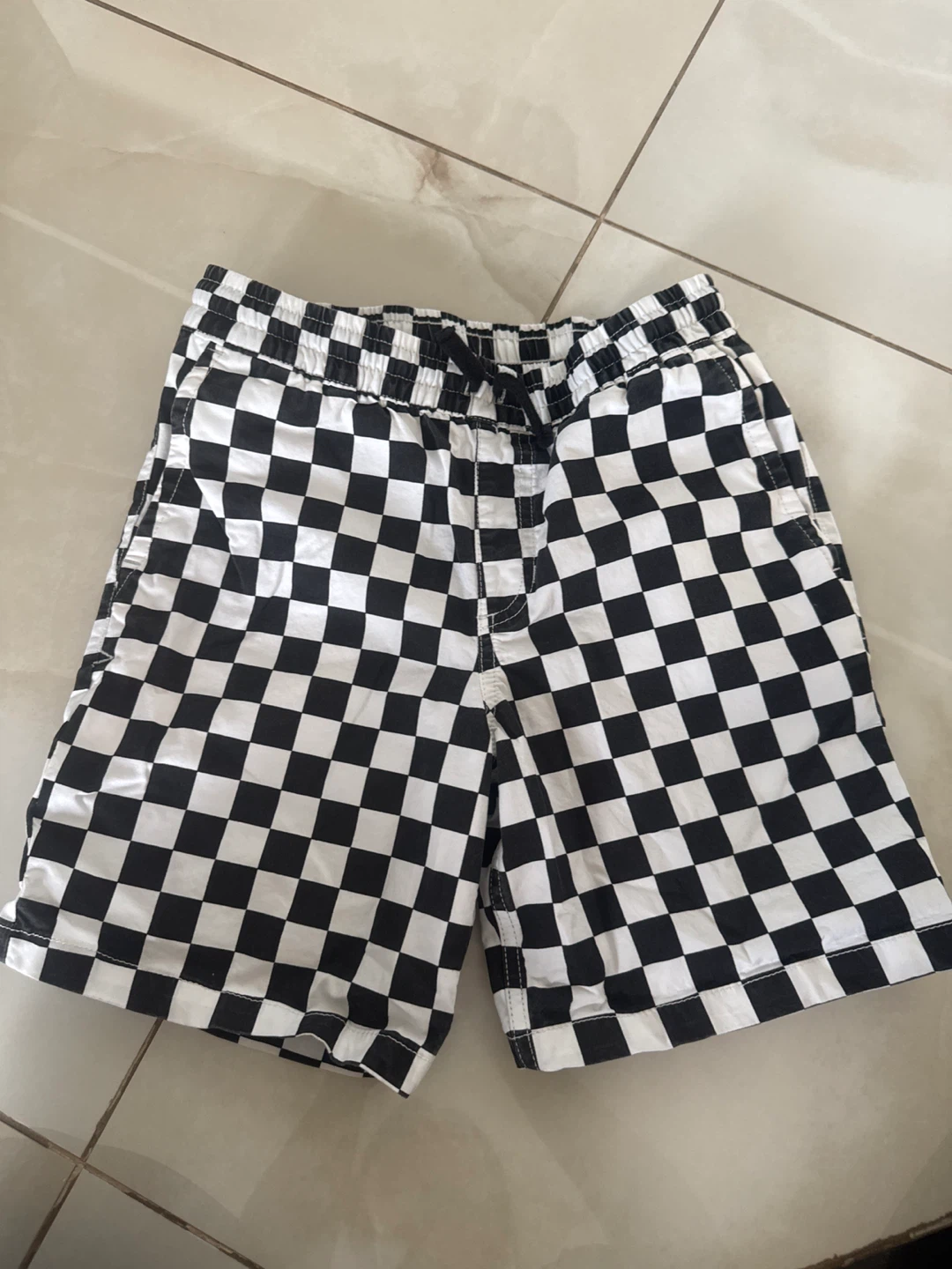 Vans Checkerboard Elastic Waist Shorts