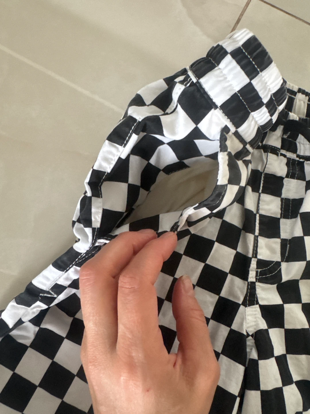 Vans Checkerboard Elastic Waist Shorts - photo 4