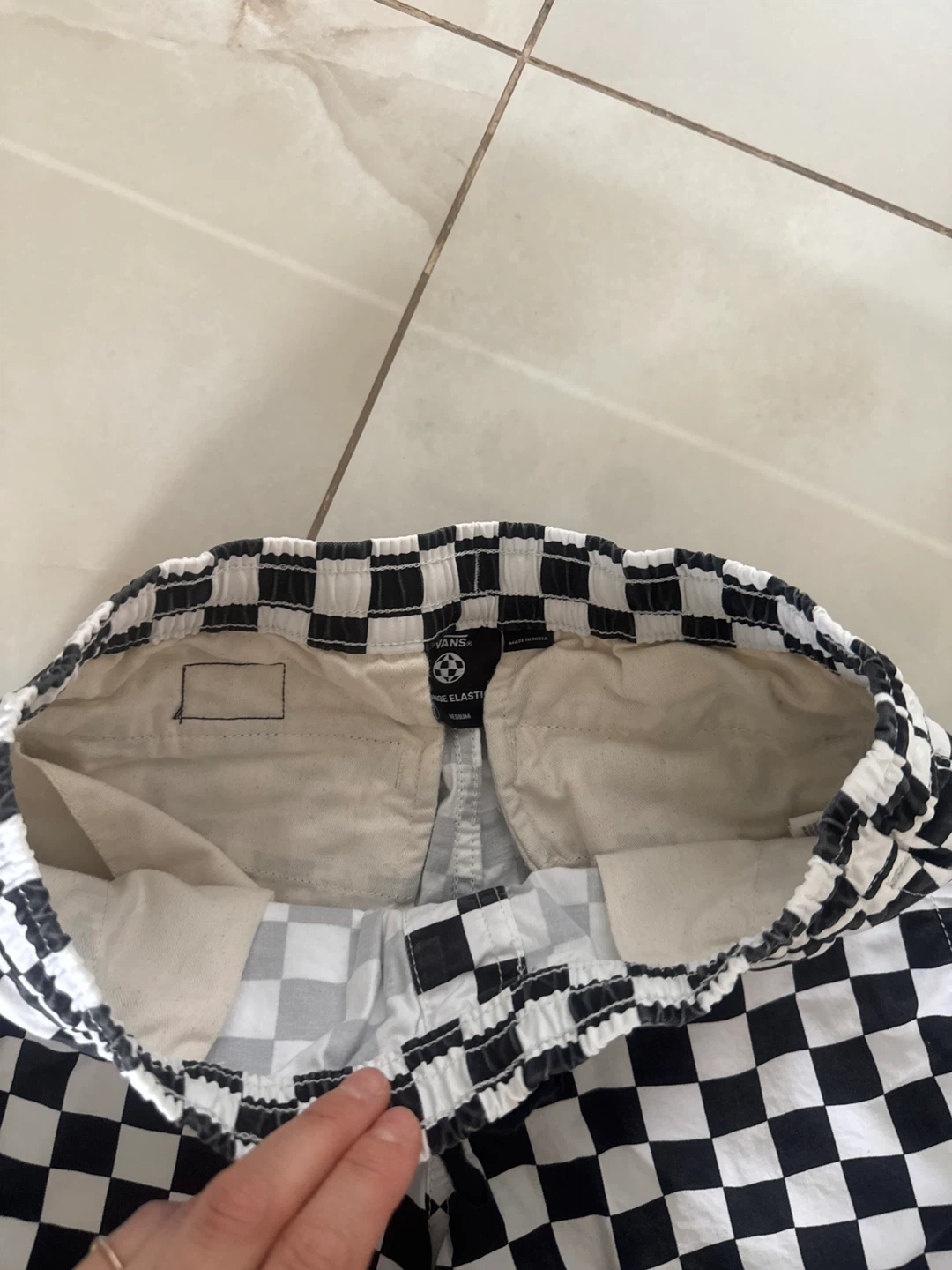 Vans Checkerboard Elastic Waist Shorts - photo 5