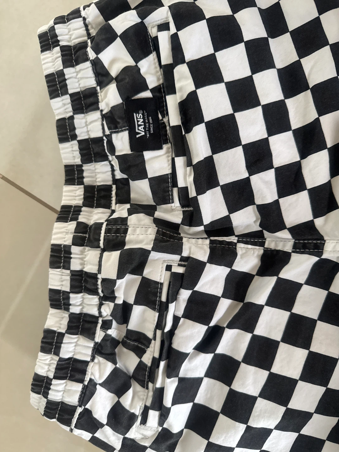 Vans Checkerboard Elastic Waist Shorts - photo 3