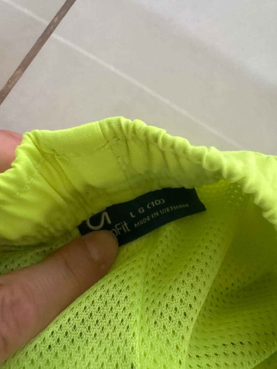 GapFit Shorts and Nike Hat Bundle - Neon Yellow - Size L (10) - photo 5