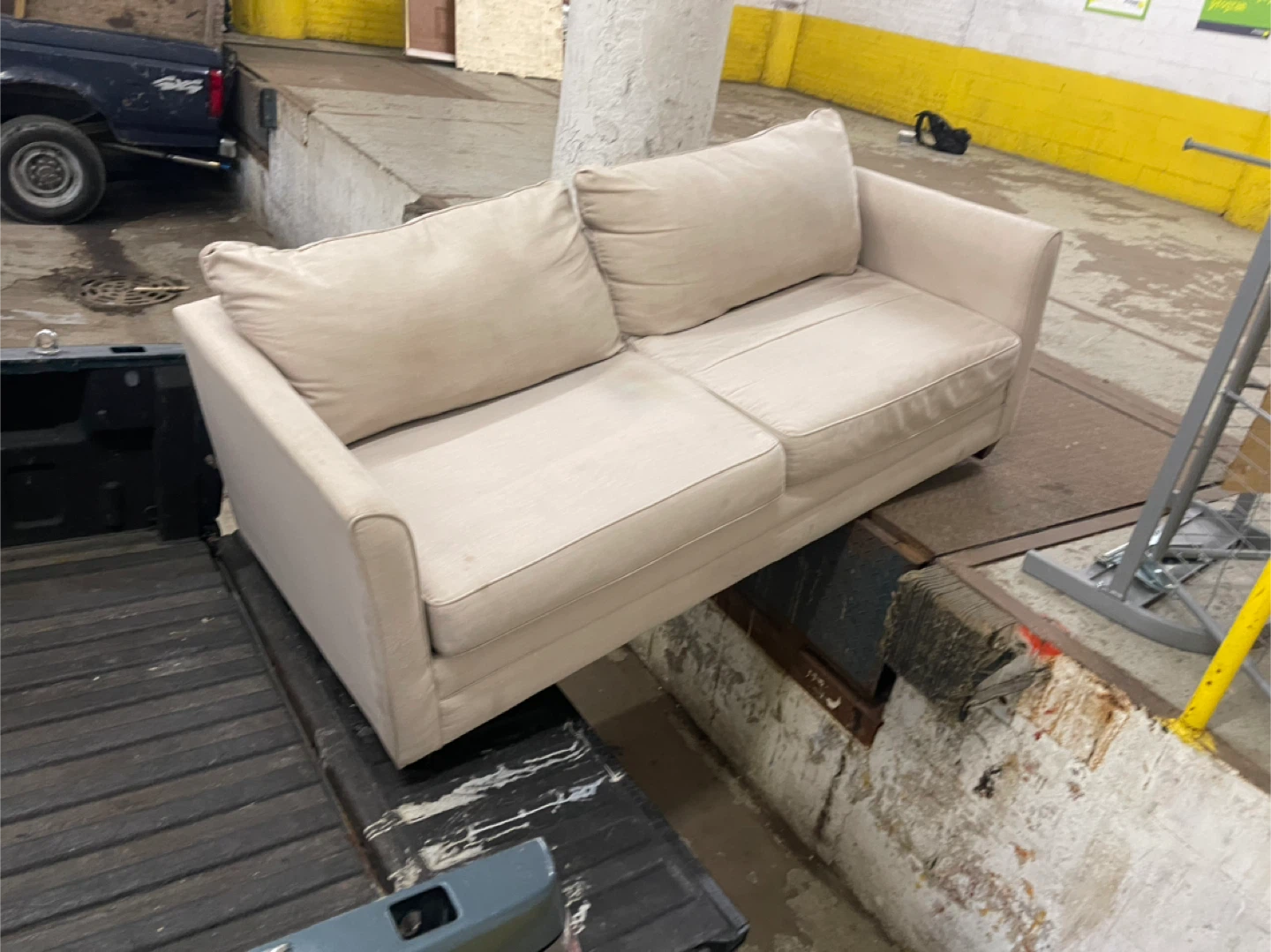 Light Beige Loveseat Sofa