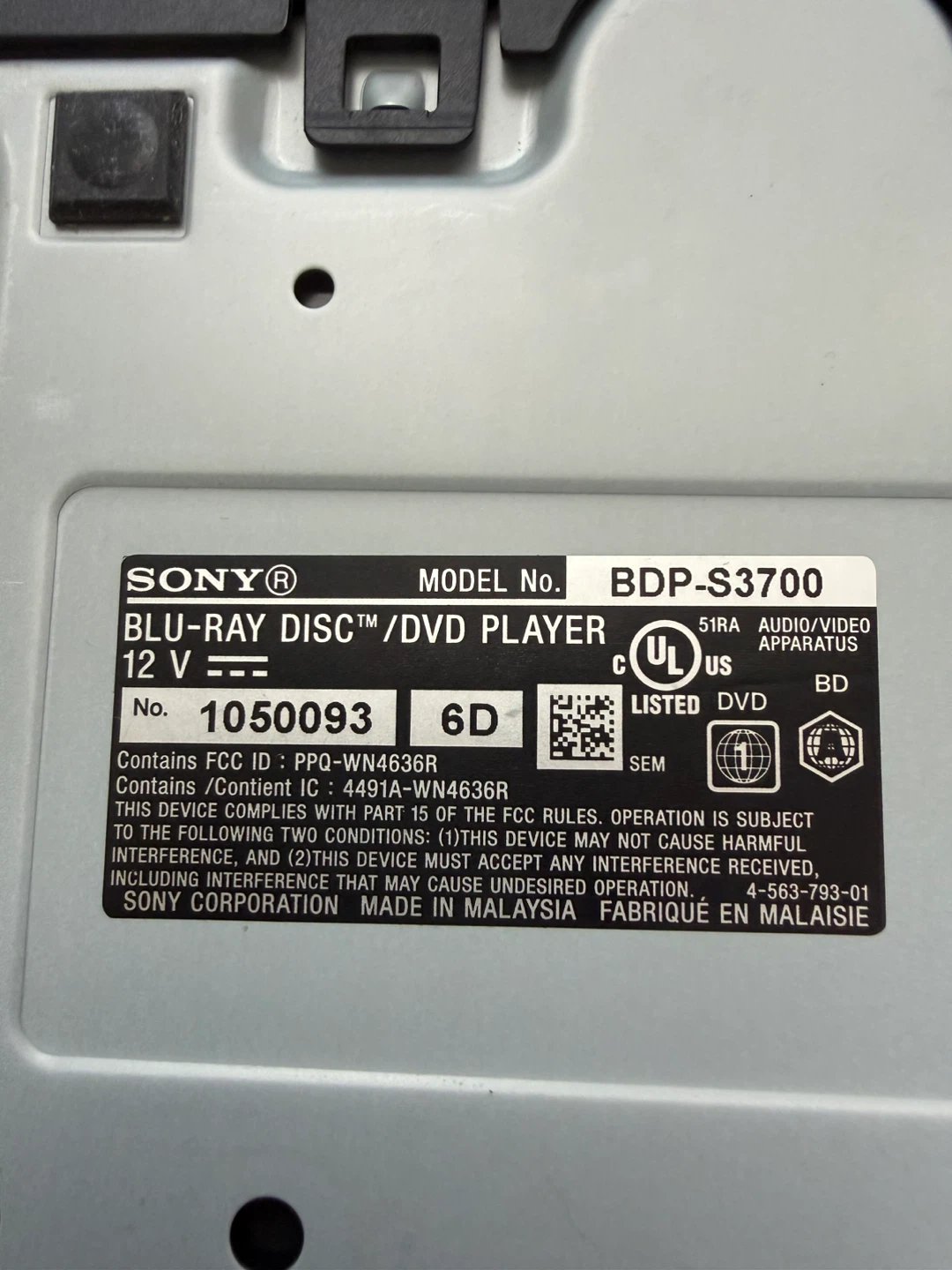Sony BDP-S3700 Blu-ray / DVD Player with Wi-Fi & Ethernet - photo 4