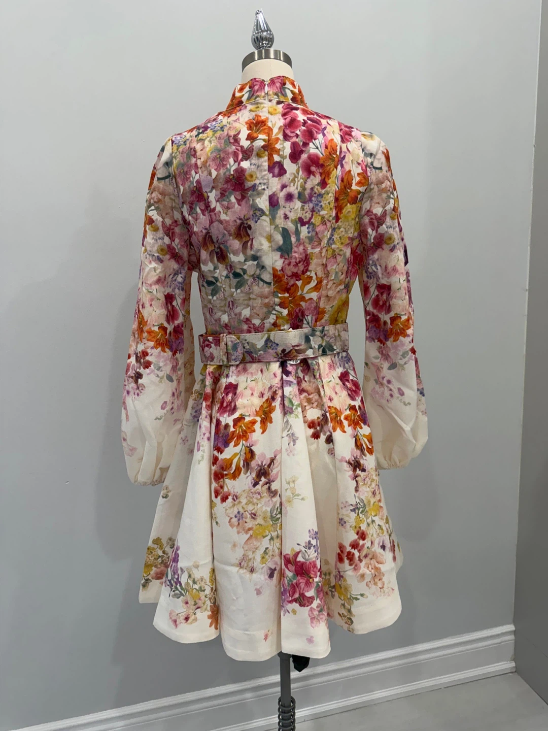 Floral Print Belted Mini Dress - photo 4