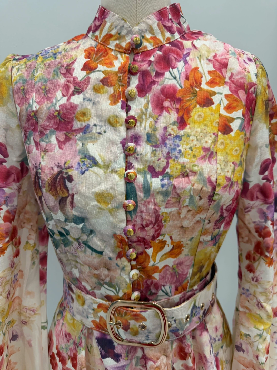 Floral Print Belted Mini Dress - photo 3