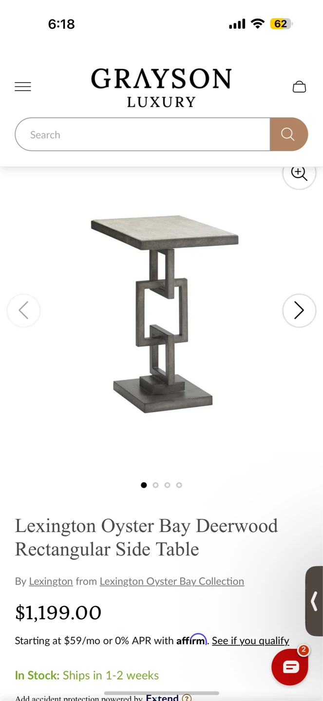 Lexington Oyster Bay Deerwood Rectangular Side Table
