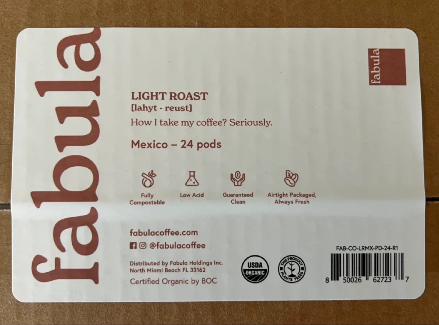 Fabula Coffee~Lab Tested Clean Coffee Pods~Individually Sealed - photo 2