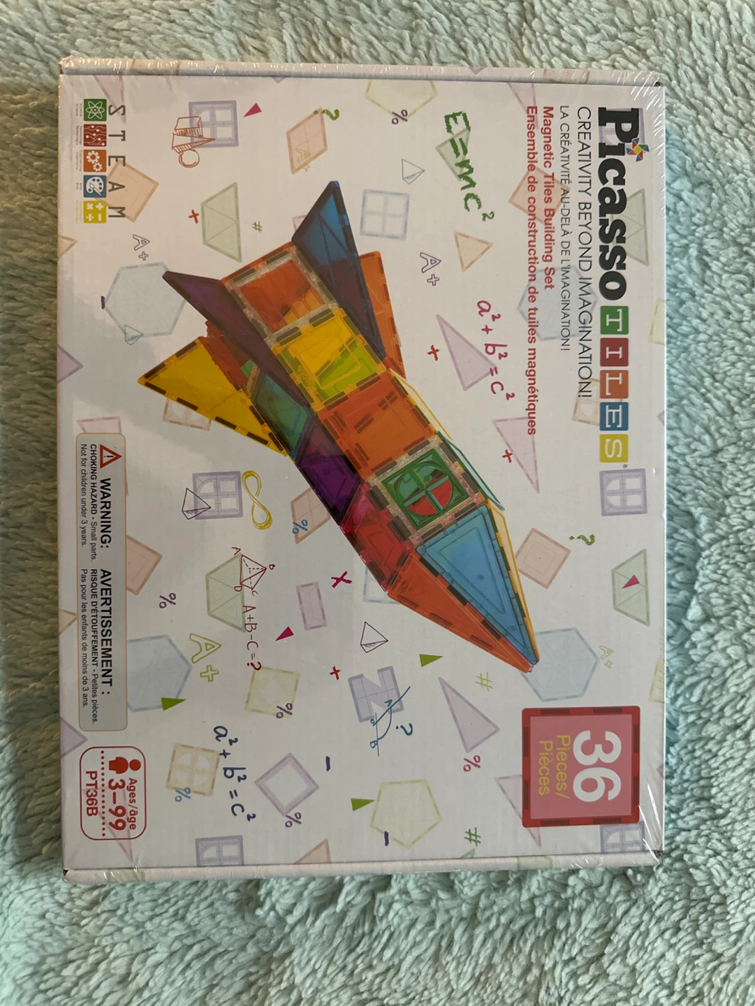 PicassoTiles Magnetic Tiles Building Set 36 Pieces