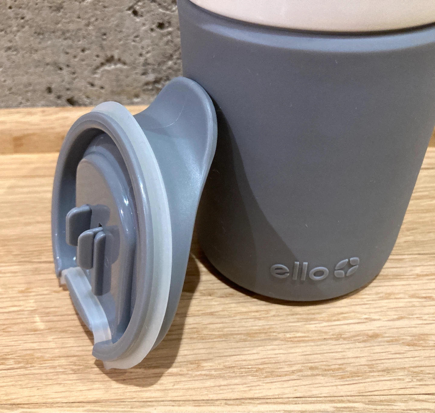 *NEW* ELLO Archie Gray Ceramic Silicone Travel Coffee Mug 12oz - photo 5