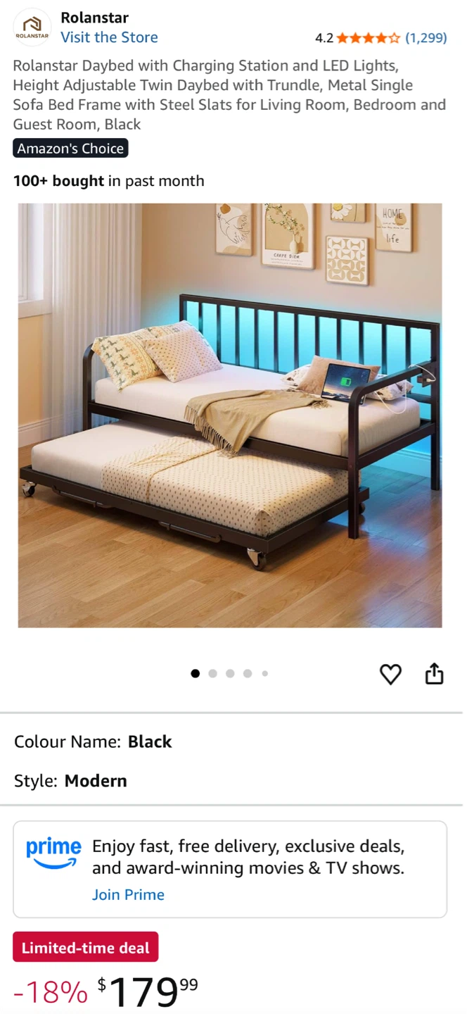 Twin Daybed frame with trundle - photo 2