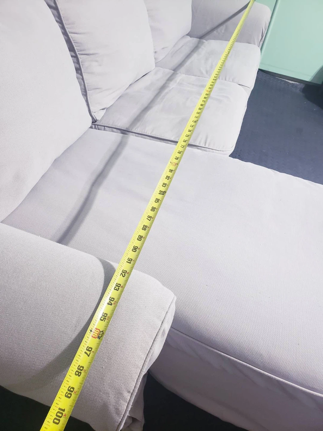 Light Sectional Sofa with Chaise ( Delivery Available ) - photo 3