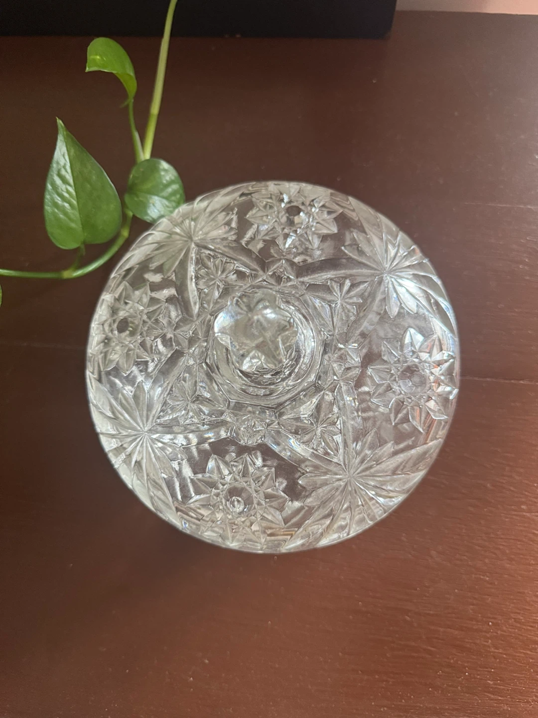 Vintage 1970s Cut Crystal Decorative Dish - photo 3