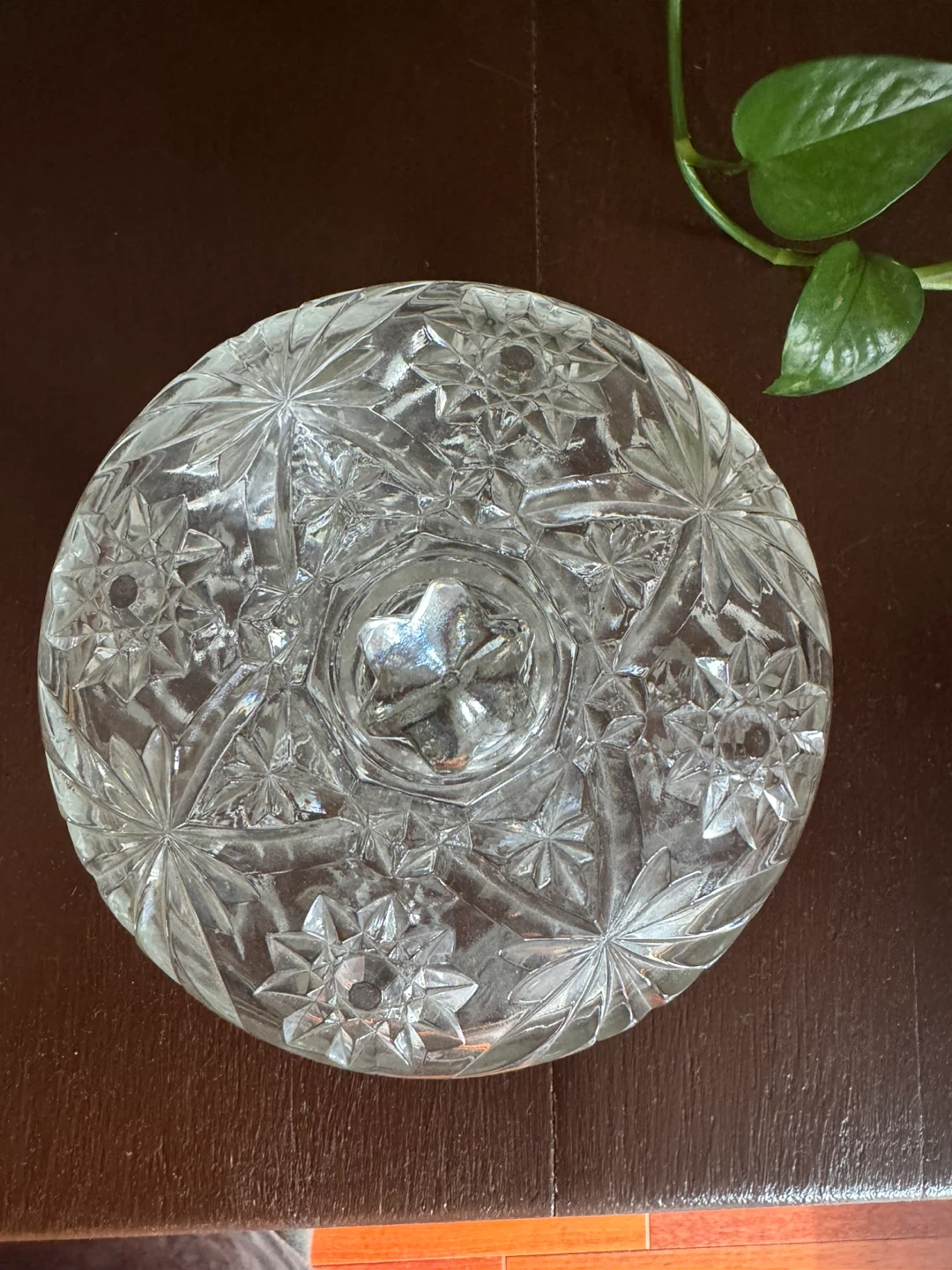 Vintage 1970s Cut Crystal Decorative Dish - photo 4