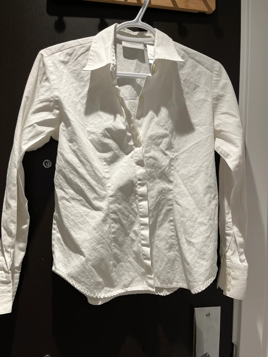 Liz Claiborne Petite White Button-Up Shirt