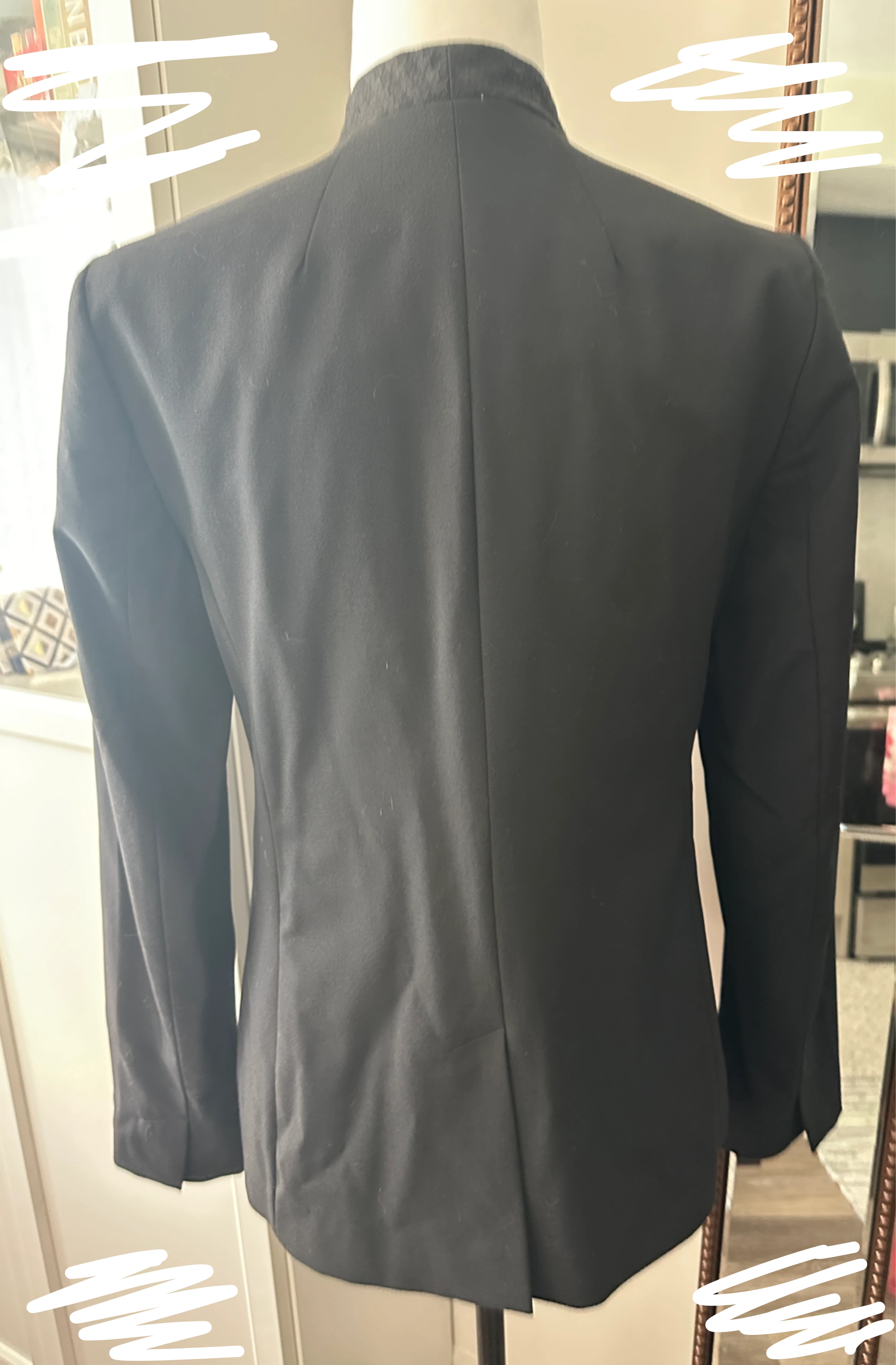 Banana Republic Black Drape Front Blazer - photo 2