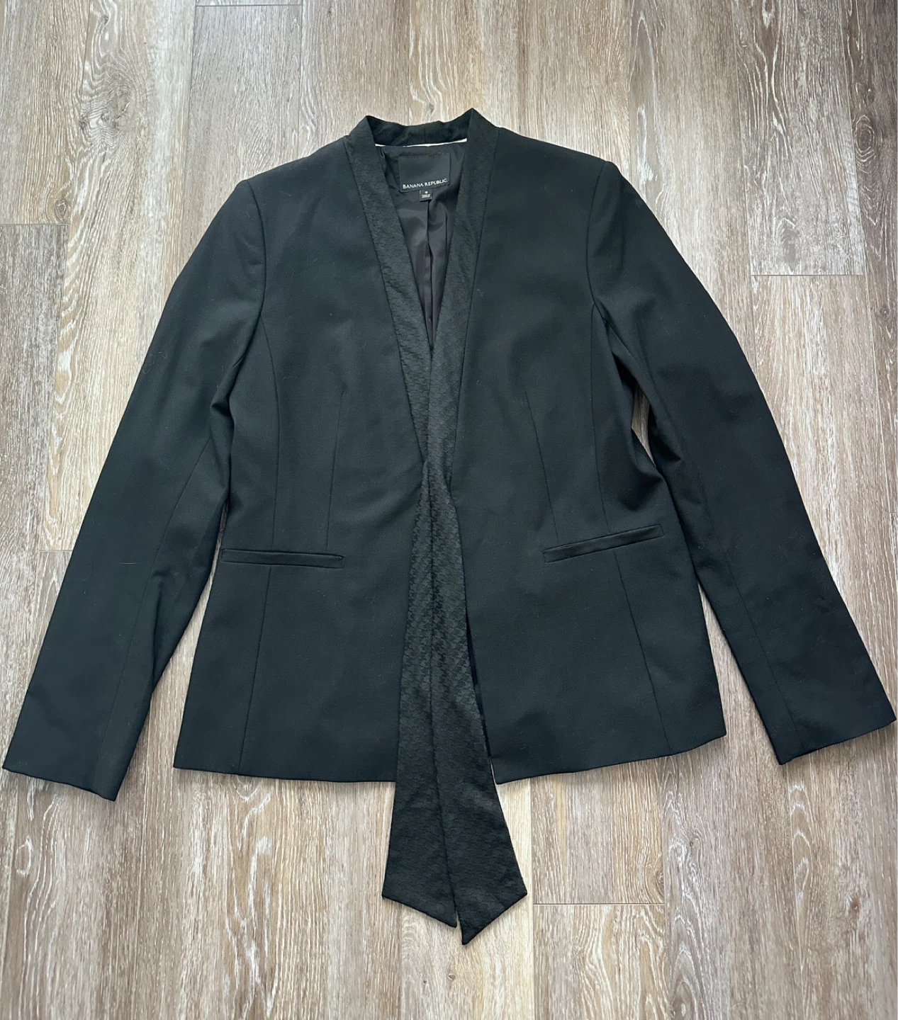 Banana Republic Black Drape Front Blazer - photo 5