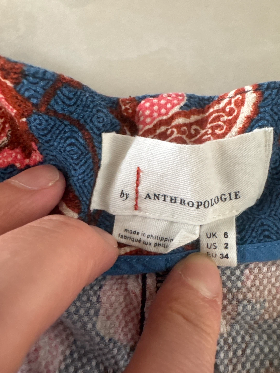 Anthropologie Blue Floral Bell Bottom Pants - photo 5