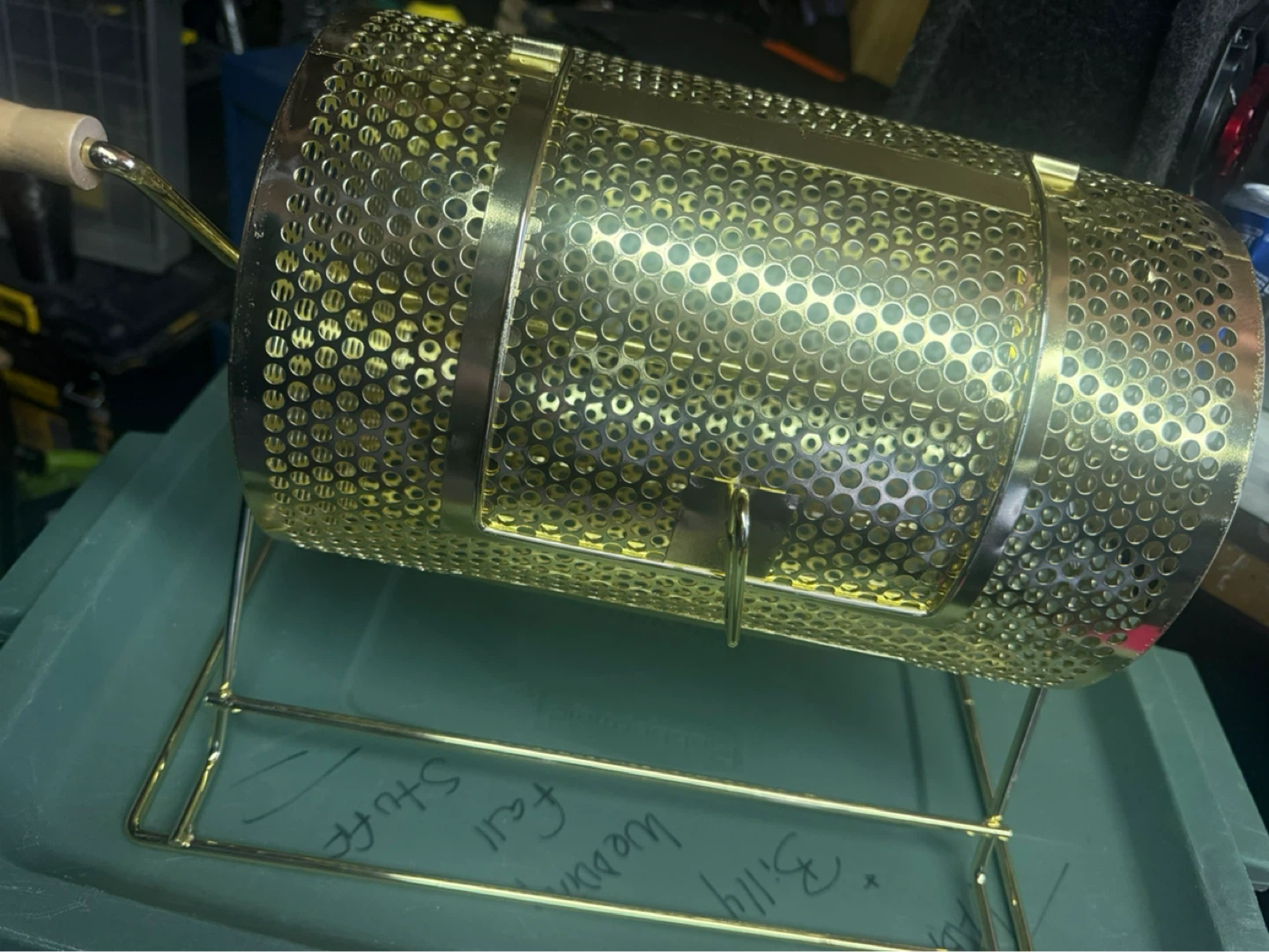 Gold Raffle Drum with Handle and Stand - photo 3