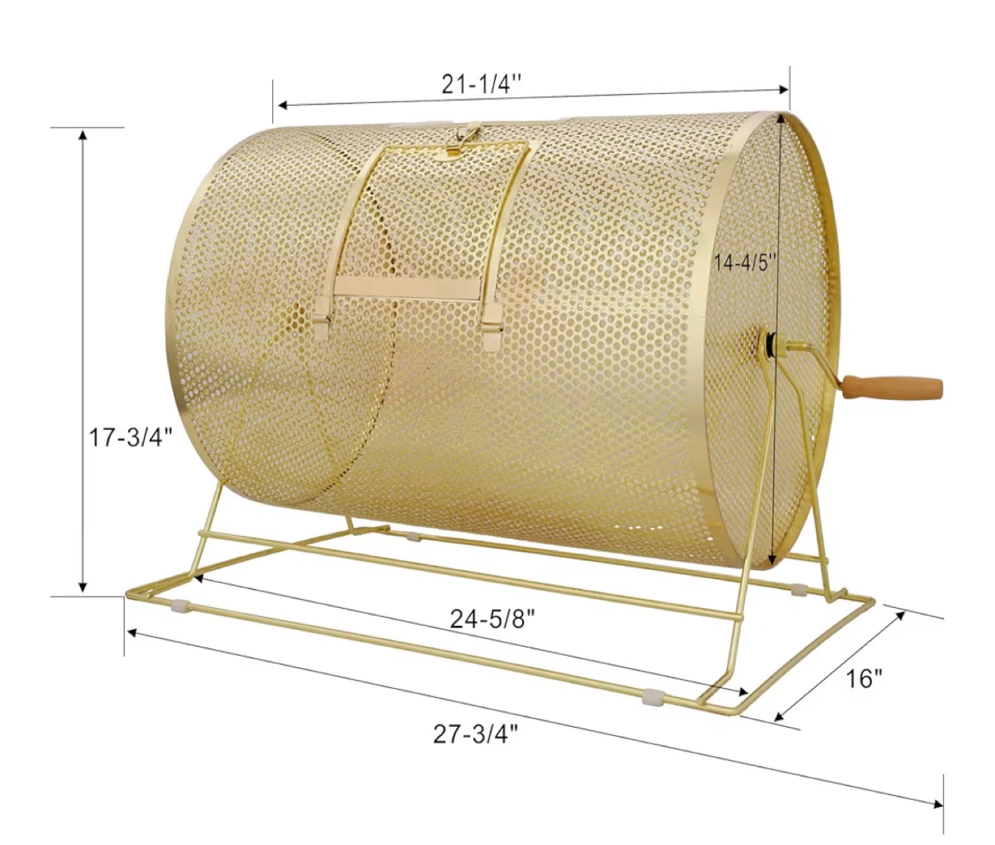Gold Raffle Drum with Handle and Stand - photo 4