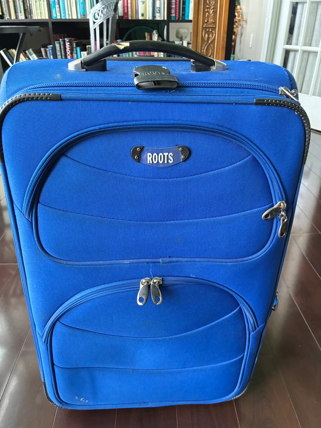 Blue ROOTS Rolling Suitcase Luggage