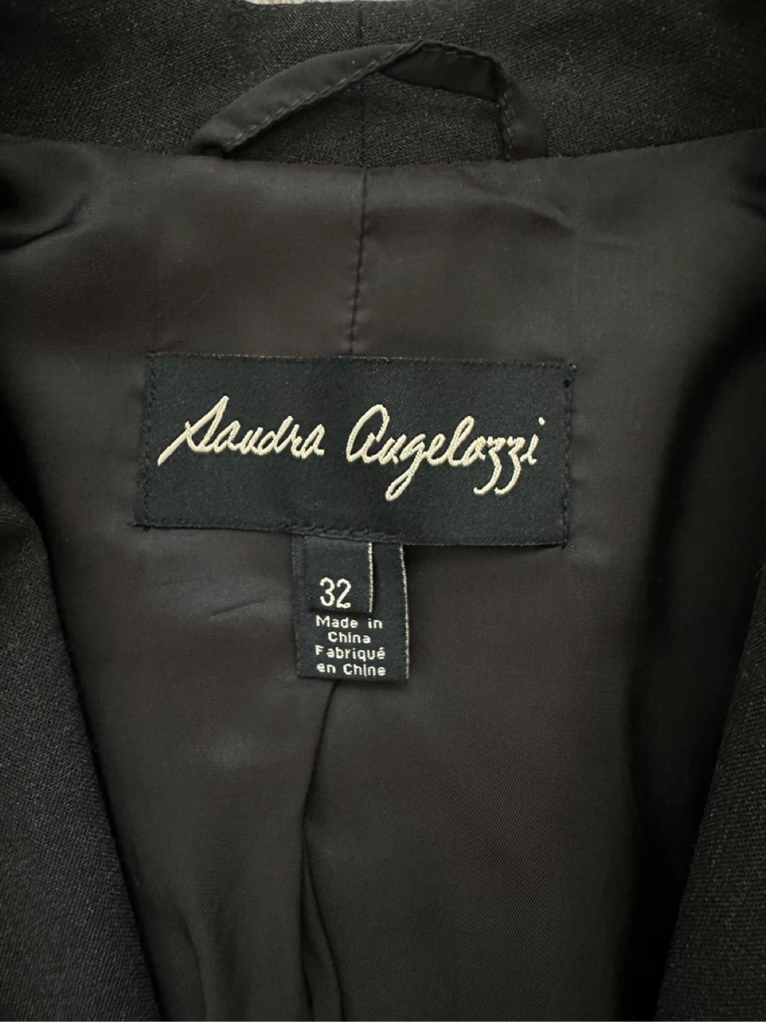 Sandra Angelozzi Black Blazer Size 32 - photo 4