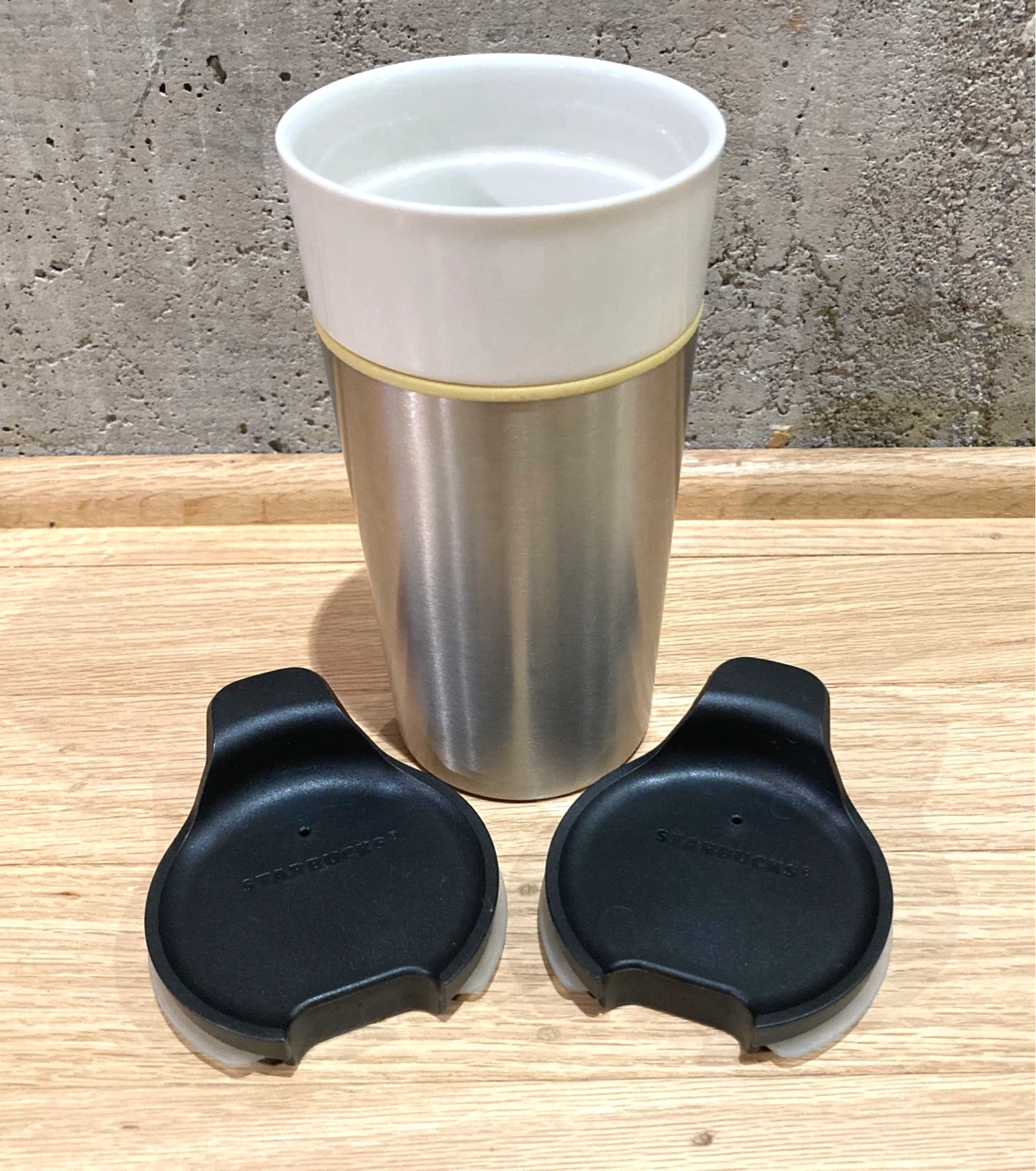 STARBUCKS Ceramic Stainless Steel Coffee Travel Mug Tumbler 12oz - photo 2