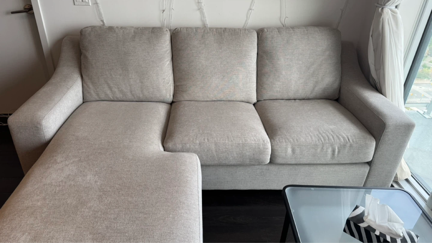 NEW with tag • Light Grey Sectional Sofa - photo 2