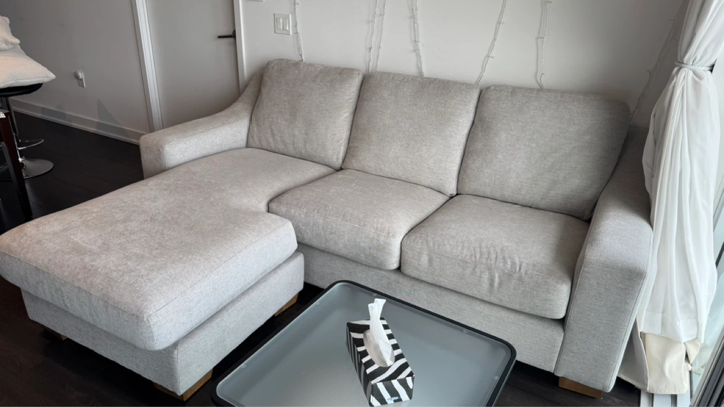NEW with tag • Light Grey Sectional Sofa - photo 3