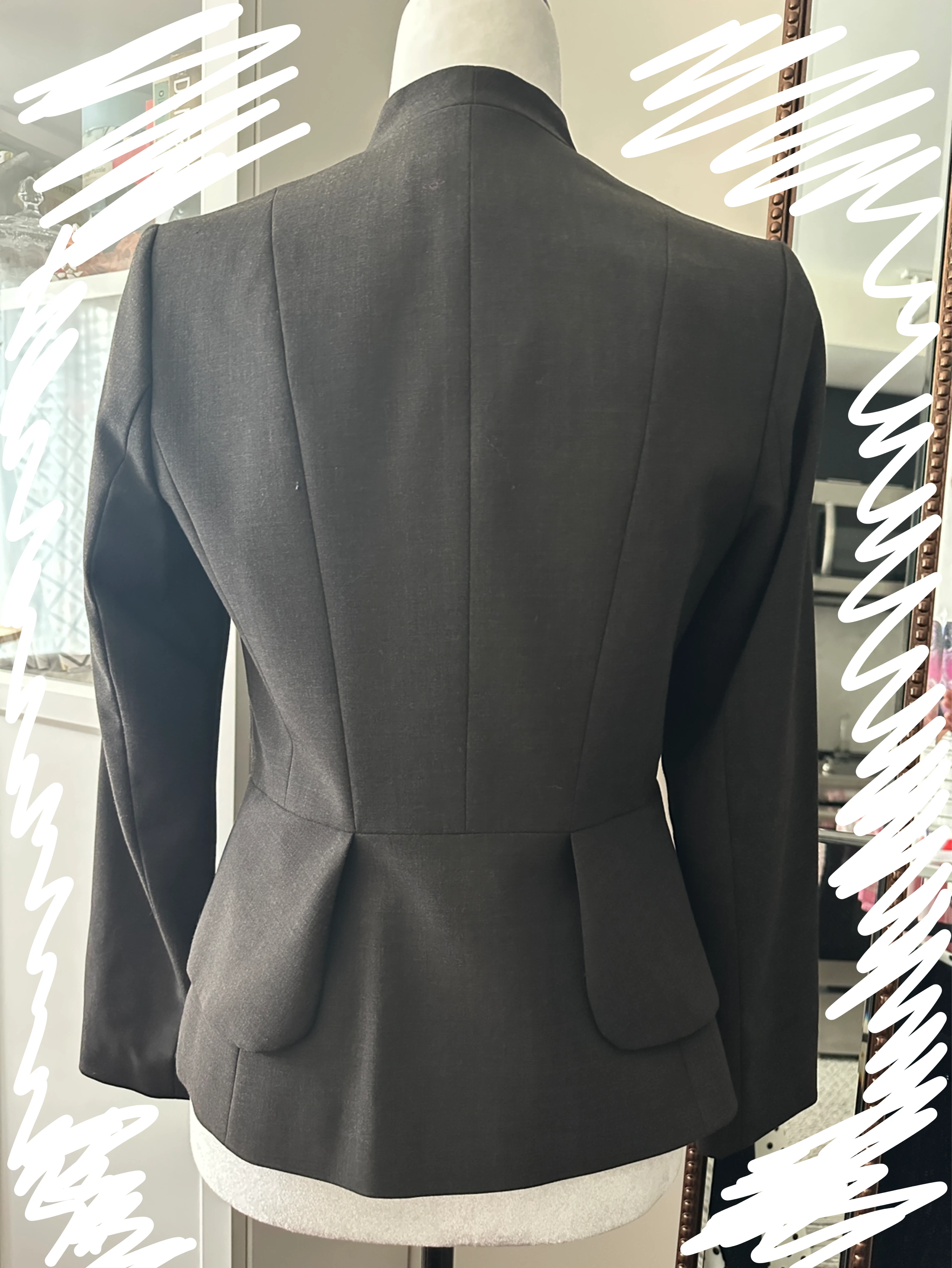 Sandra Angelozzi Black Blazer Size 32 - photo 2